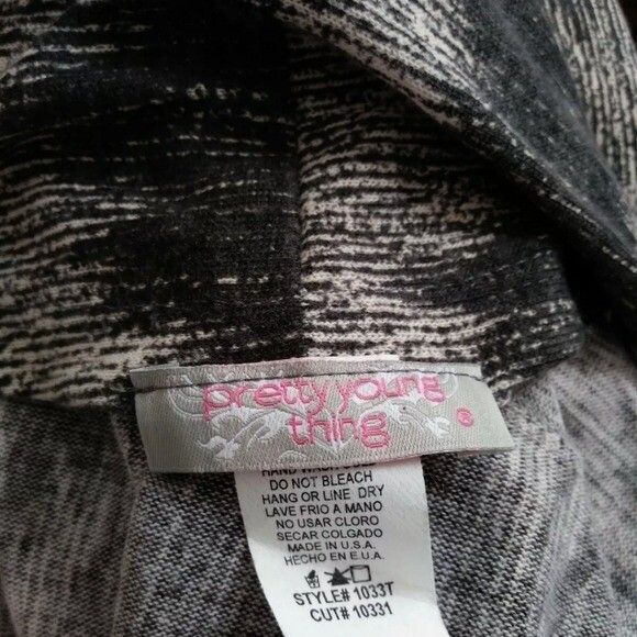 Pretty young thing Long open Womens cardigan top gray size Small - Picture 4 of 9